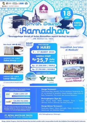 Umroh 9 Hari Kemana Saja? Paket Umroh 20 Jutaan dari Bogor